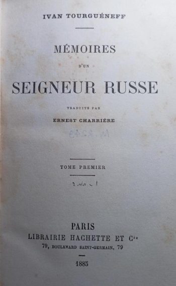 Memoires d'un Seigneur Russe. Tome 1-2